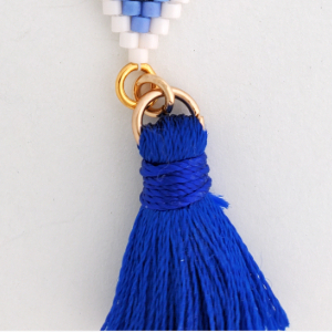 Blue Brick Stitch Pendant Instructions Image