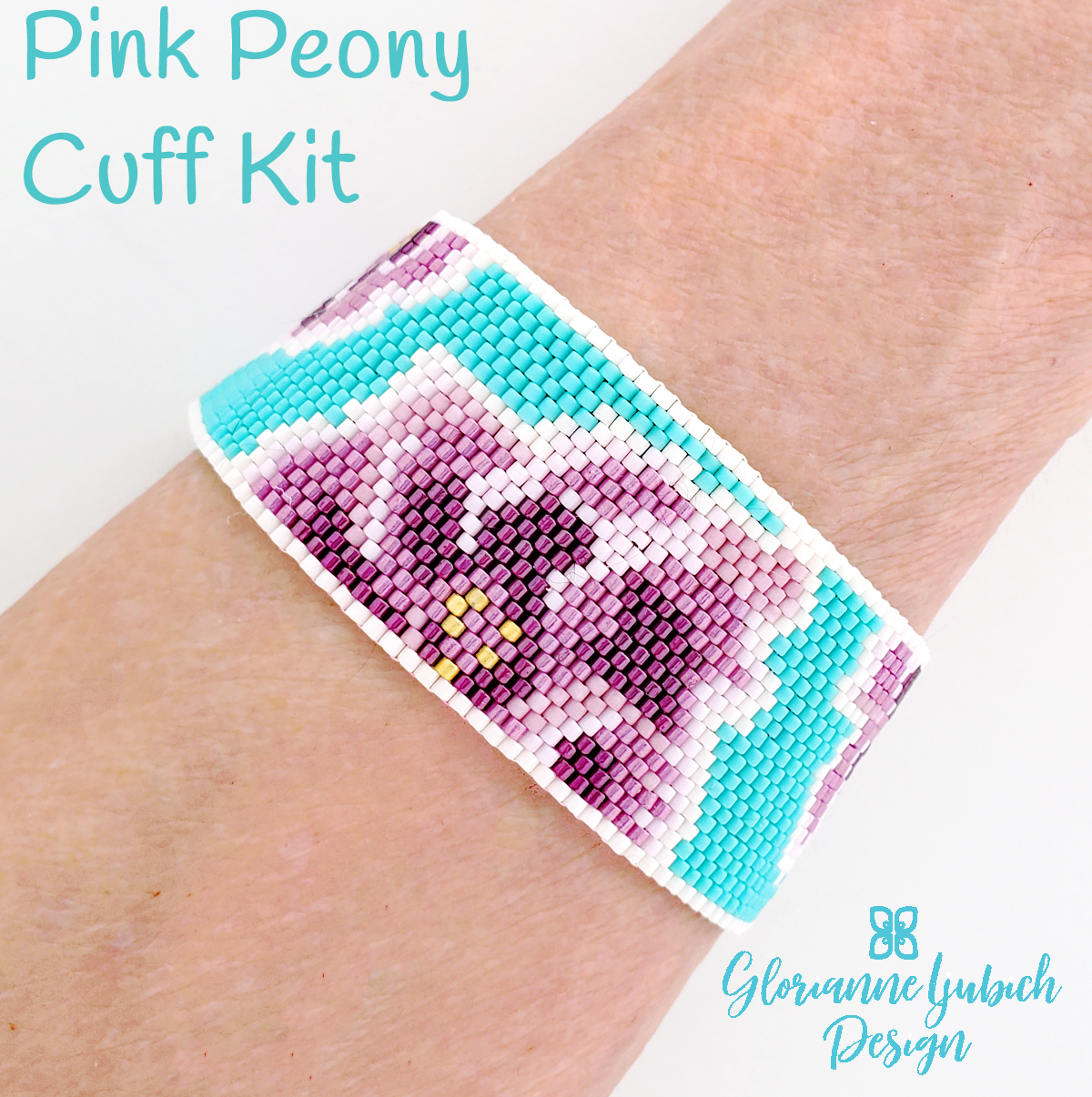 Pink Peony Beadweaving Cuff Kit