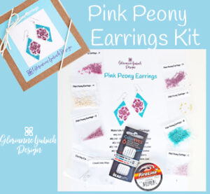 Pink Peony Earrings Kit Supplies