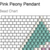 Pink Peony Pendant Pink Flower Beading Chart
