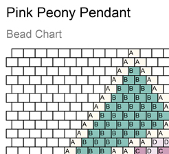 Pink Flower Beading Chart