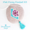 Pink Peony Pendant Kit on Rock600 Pink Floral Pendant Kit