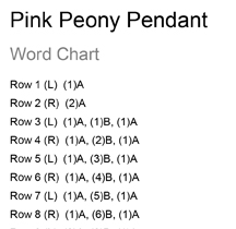 Brick Stitch Word Chart