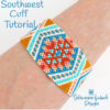 Southwest Cuff Tutorial on wrist600 Southwest Peyote Cuff Pattern