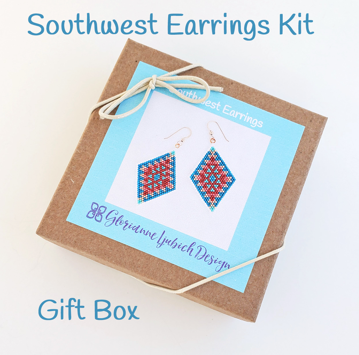 Southwest Earrings Beadwork Kit Gift Box