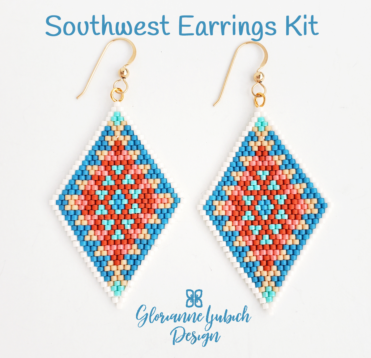 Southwest Brick Stitch Earrings Beadweaving Kit