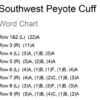 Southwest Peyote Cuff Southwest Cuff Word Chart