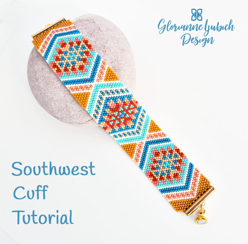 Southwest Peyote Stitch Cuff Tutorial - Glorianne Ljubich Design