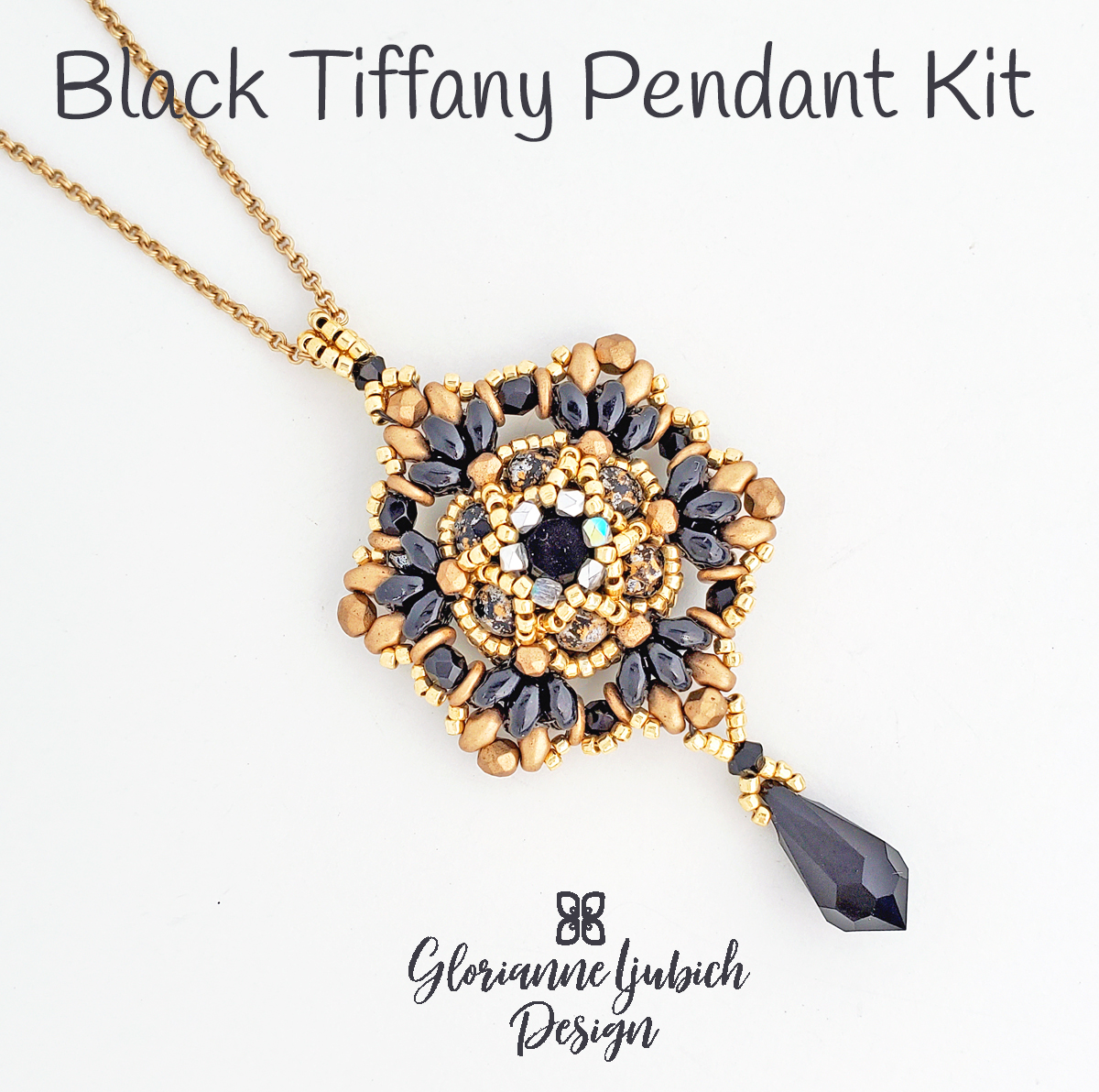 Black Tiffany Beaded Pendant Kit