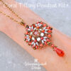 Coral Tiffany Pendant Kit on arm 602 Coral Mini Duo Beaded Pendant Kit