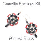 Camellia Earrings Kit Almost Black300