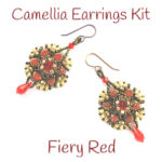 Camellia Earrings Kit Fiery Red300
