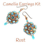 Camellia Earrings Kit Rust300