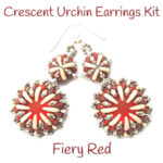 Crescent Urchin Earrings Kit Fiery Red300