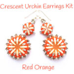 Crescent Urchin Earrings Kit Red Orange300