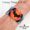 Creepy Things Cuff Kit 600 on wrist Scary Halloween Peyote Bracelet Kit