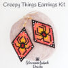 Creepy Things Earrings Kit on rock600 Brick Stitch Spider Earrings Kit