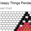 Creepy Things Brick Stitch Pendant Bead Chart