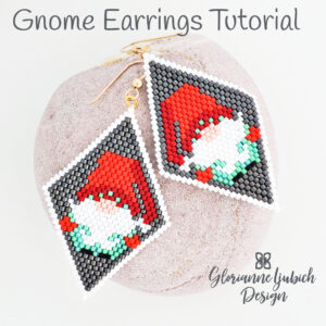 Gnome Brick Stitch Earrings Tutorial