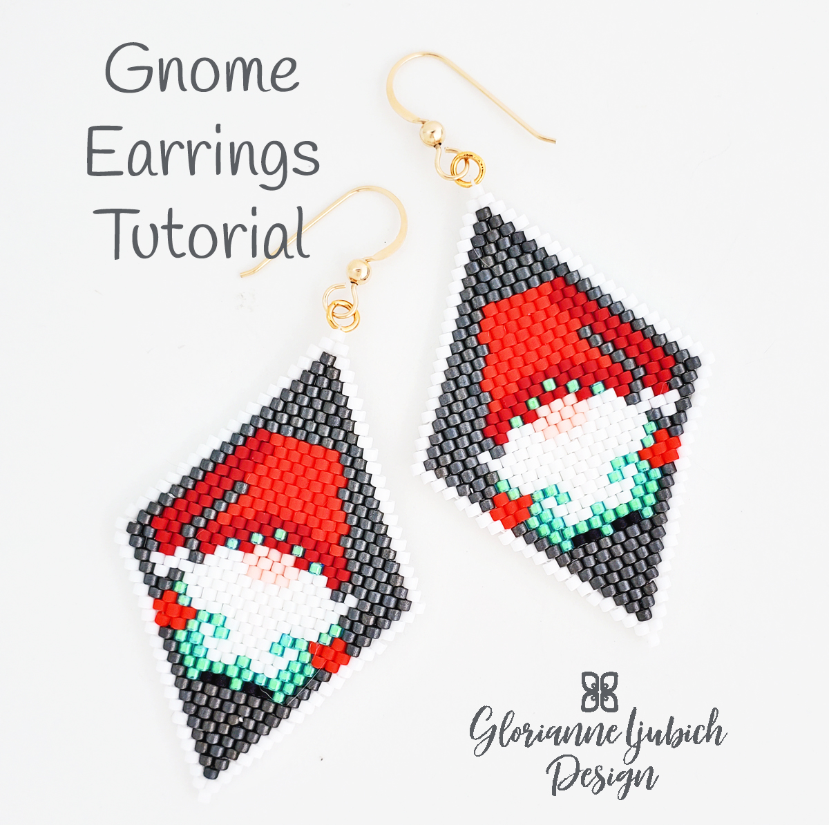 Gnome Earrings Brick Stitch Tutorial