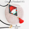 Gnome Pendant Kit on rock600 Gnome Beaded Pendant Kit