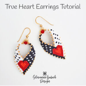 Heart Brick Stitch Earrings Tutorial