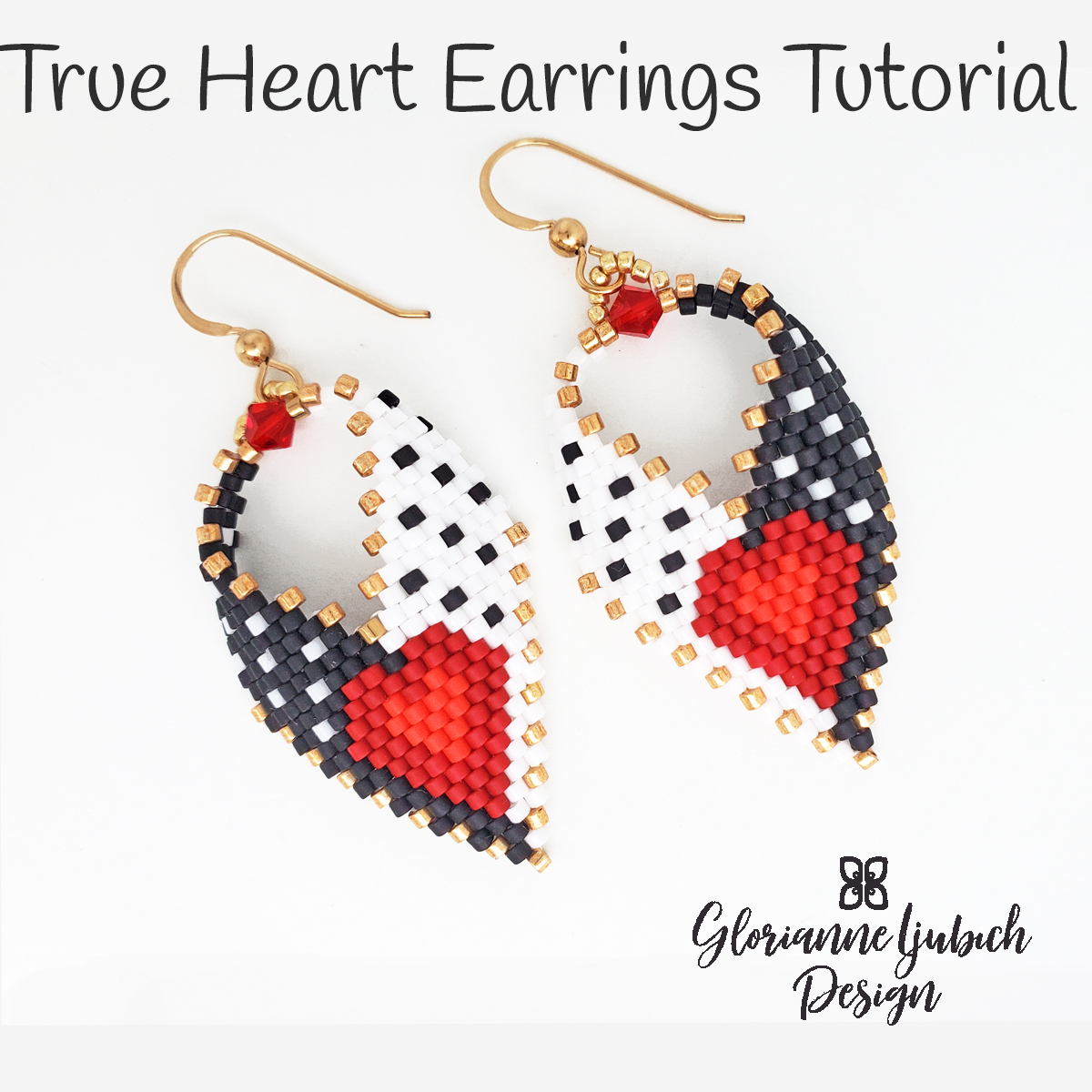 Heart Earrings Beading Tutorial