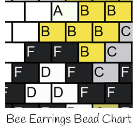 Beaded Bee Earrings Bead Chart