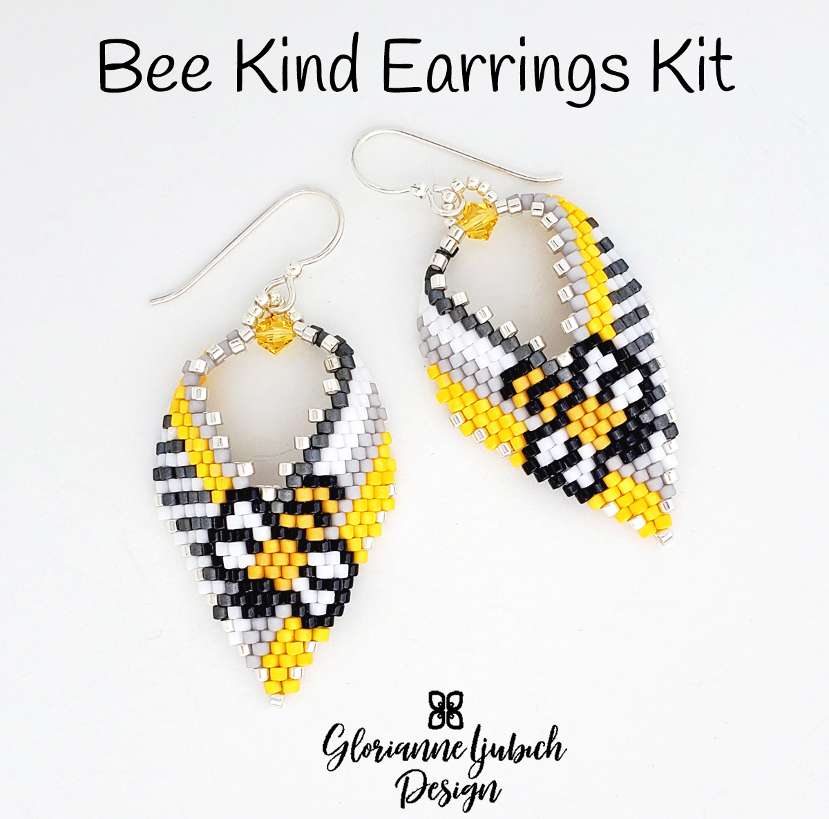 Bee Kind Brick Stitch Earrings Kit