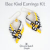 Bee Kind Earrings Kit600 Brick Stitch Bee Earrings Kit