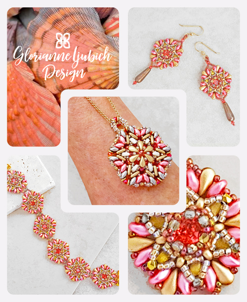 Coral QuadraTile Jewelry Beading Set