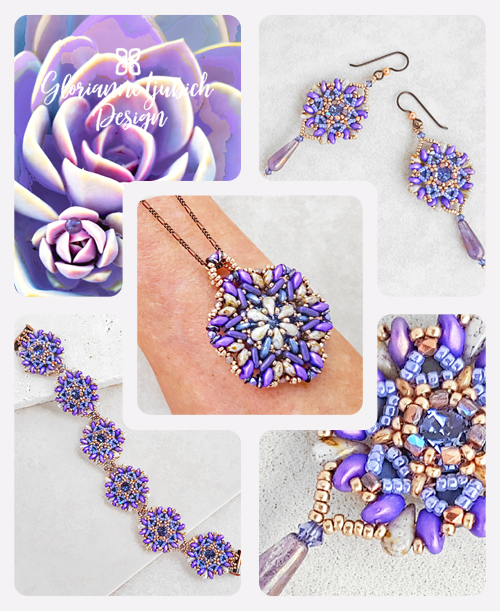 Orchid Beadweaving Jewelry Kit Set