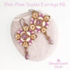 Pink Plum Art Deco Earrings Bead Kit
