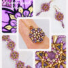 Purple Beadweaving Jewelry Set