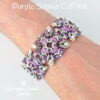 Purple Sophia Cuff Kit on wrist600 Purple GemDuo Bracelet Beading Kit