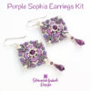 Purple DropDuo Earrings Beadweaving Kit
