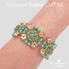 Turquoise Sophia Cuff Kit 600 Turquoise Duo Bead Bracelet Kit