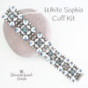 White Sophia Cuff Kit on rock601 White Pearl and Crystal Beaded Bracelet Kit
