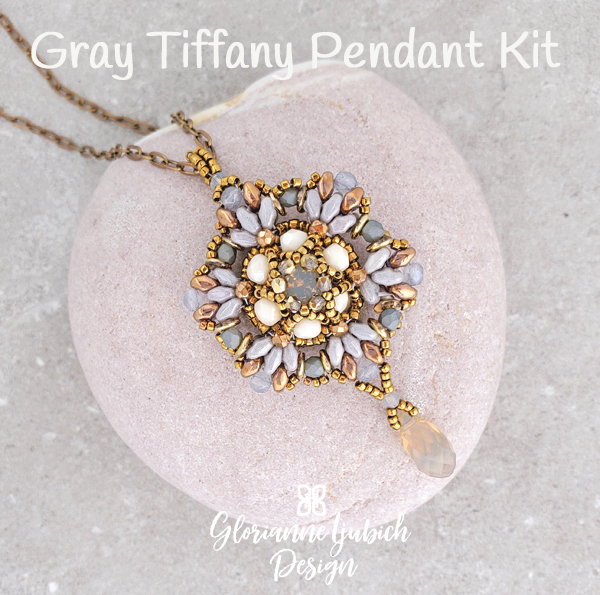 Gray Crystal Pendant Beading Kit
