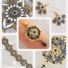 Black Tiffany Bracelet, Earrings, Pendant Collage600 Black Duo Bead Jewelry Kits