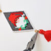 Gnome Pendant Attach Tassel300 Elf brick stitch pendant instructions
