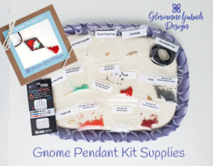 Gnome Beaded Pendant Kit Supplies