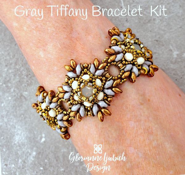 Gray SuperDuo Bracelet Beading Kit