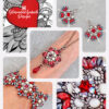 Red Tiffany Gift Set 600 Red Mini Duo Jewelry Bead Weaving Set