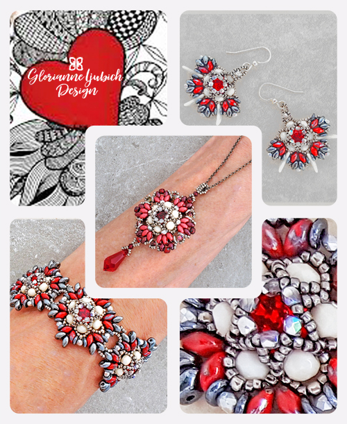 Red Tiffany Gift Set 600 Red Mini Duo Jewelry Bead Weaving Set