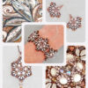 Taupe Tiffany Gift Set 600 Taupe Pendant, Earrings, Bracelet Beading Set