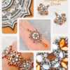 Topaz Tiffany Pendant, Earrings, Bracelet Collage4 Topaz Tiffany Jewelry Beading Set