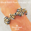 Black Petit Four Bracelet Kit on wrist600 QuadraTile Bracelet Kit
