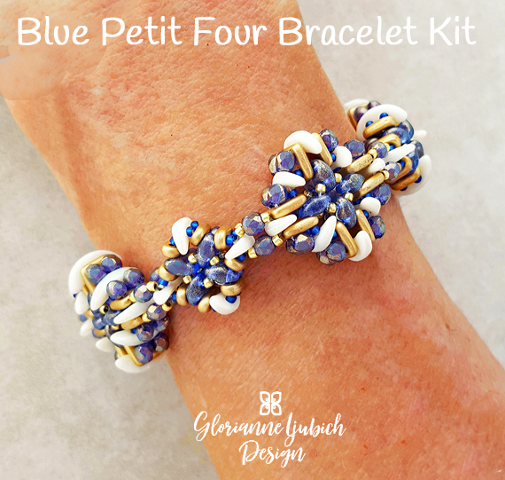 Blue Beaded Bead Bracelet Kit