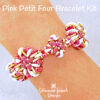 Pink Petit Four Bracelet Kit on wrist602 Pink Shaped Bead Bracelet Kit